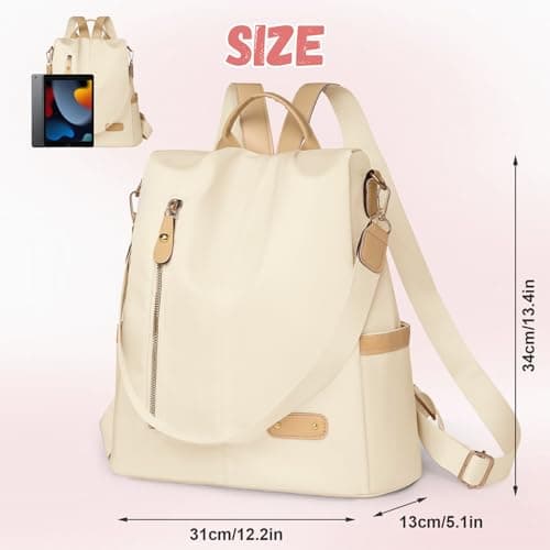 Aucuu Anti Theft Backpacks for Women, Women's Backpack, Lightweight Waterproof Ladies Rucksack, Large Casual Daypacks, Ladies Fashion Handbag, Travel Shoulder Bag for School Work Travel — view 2