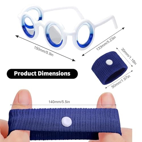 Motion Sickness Glasses,6Pcs Travel Sickness Glasses Sickness Bands Nausea Relief Glasses Car Sickness Airsick Sickness Seasickness for Kids and Adults — view 4