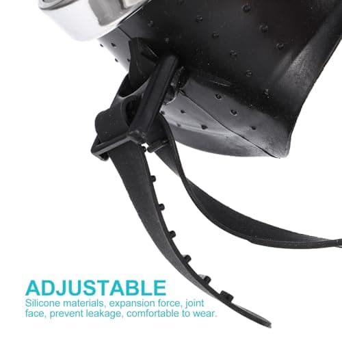 Wide-Field Anti-Fog Diving Goggles with Glass Lenses, Black — view 3