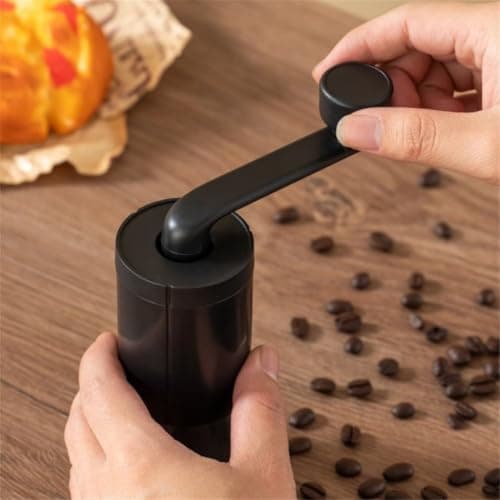 Portable Electric Coffee Bean Grinder USB Charging Fine Spice Nut Mill Adjustable Coarseness for Pour Over Moka Pot Cold Brew Travel Office Black(Black) — view 5