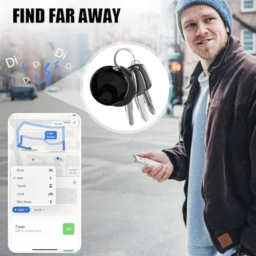 Smart Tracker Tag, YiYunTE 2 Pack Item Key Finder Locator compatible with Find My App(iOS only), Kids Children Tracking Tag Device, Small Bluetooth Tracker Tag for Cat Dog Pet Wallet Luggage — view 3
