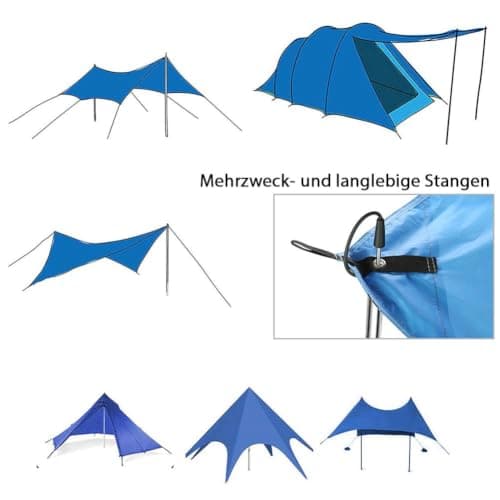 SANLIKE Stainless Steel Tent Poles Portable Tent tarps for Camping Hiking — view 4