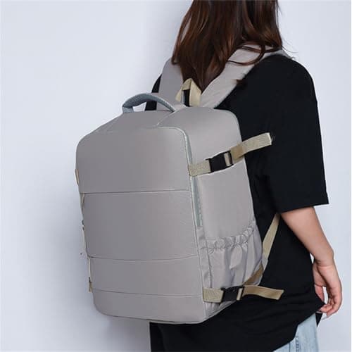 Treer Ryanair Cabin Bags 40x30x20 Underseat Travel Backpack Cabin Bag Carry on Waterproof Hand Luggage for Airplanes, Multiple Pockets Comfort Rucksack for Men, Women (Grey) — view 3