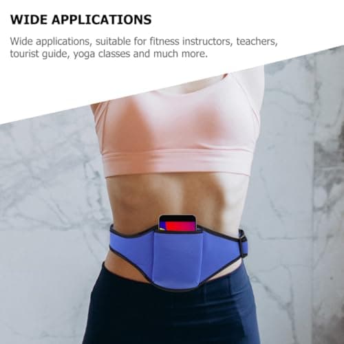 2pcs Microphone Waist Belt Pouch for Gym, Adjustable Polyester Storage — view 3