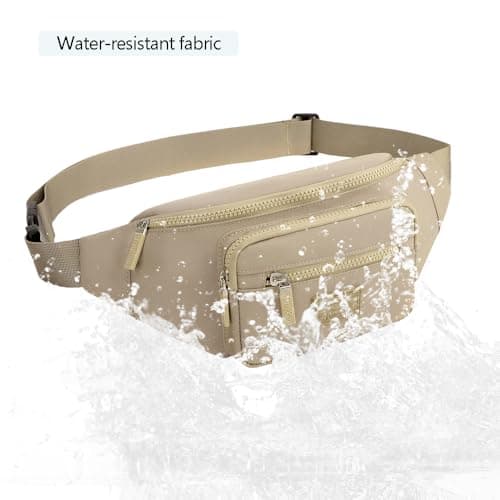 Bumbags for Ladies Bum Bag Fanny Pack Men Women Waist Pack Lightweight Adjustable for Running Walking Hiking Jogging (Khaki) — view 6