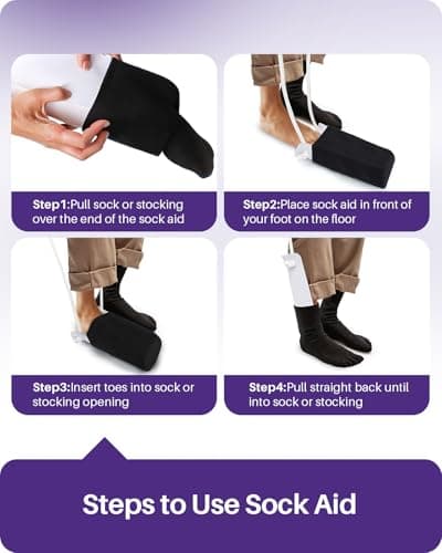Kekoy Sock Aids for Putting Socks On and Off for Men and Women — view 5