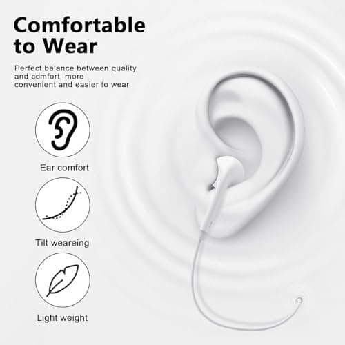 2 Pack 3.5mm Wired Headphone Plug, 3.5 mm headphones In-Ear Earphones, Noise Isolating with Built-in Microphone & Volume Control Compatible with Phone Pad Pod MP3 MP4 Samsung Laptop — view 2