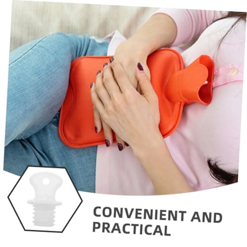 EXAOMBLE 4pcs Thermal Water Bag Lids Hot Water Bottle Rubber Sealing Top Easy to Clean Maintain Temperature Elegant Design for Travel and Office Use — view 5