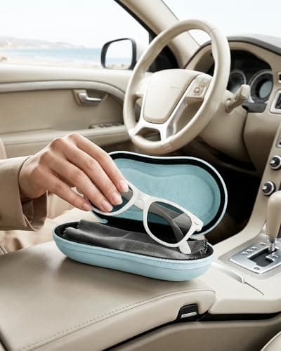 ProCase Sunglasses Case, Hard Shell Glasses Case for Men Women -Lightblue — view 6