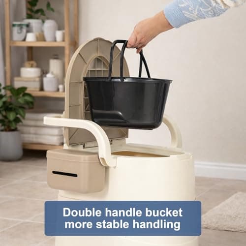 BLUE BAZAAR Portable Toilet for Adults Folding Camping Toilet Waste Basket — view 4