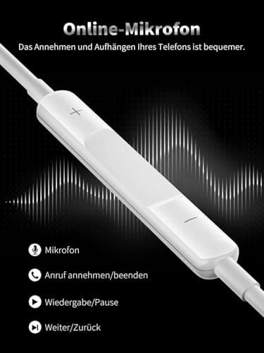 ANKA Earphones Headphones Wired,Ultra Clear Calls & no Noise- Earphones 3.5mm Jack, in-Ear Earbuds with Mic,Compatible with iPhone/Pad/Android/Laptop/PC White — view 4