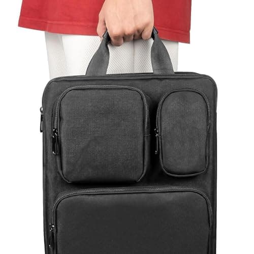 FewNvWa Luggage Organizer Bag Over Luggage Organizer Carry Pockets Laptop Sleeve Polyester Material Adjustable Straps Quick Release Hook Suitable, Black — view 5