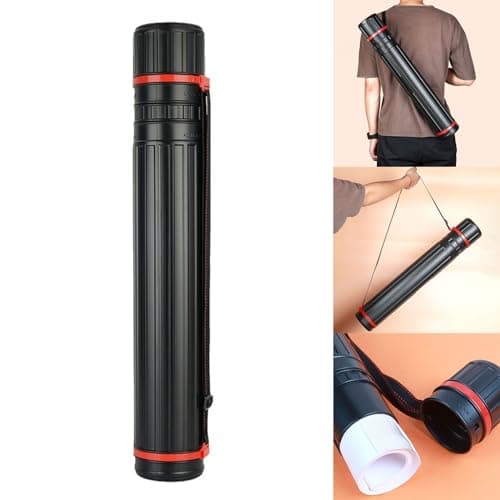 Telescopic Art Painting Travel Tube Expandable Poster and Document Storage Holder Case Tube Waterproof Telescopic Tube with Carrying Strap — view 2