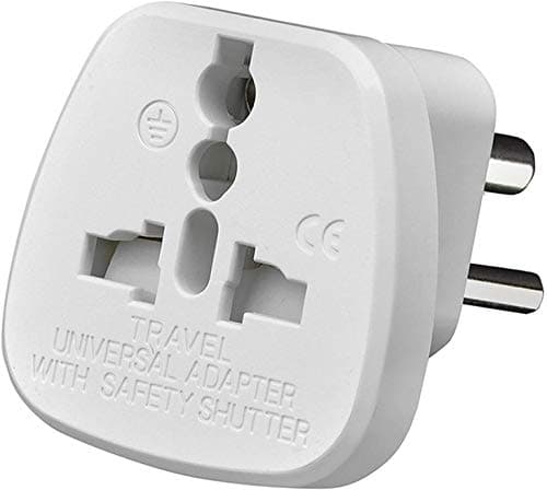 Gadgets Hut UK - 2 x UK to India Travel Adapter Type D | British 3-Pin to Indian Socket Converter | Travel Adapter for India, Nepal & Sri Lanka, Bangladesh and more (Pack of 2) — view 3
