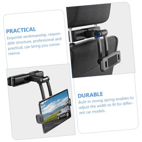 GARIOUANS Car Headrest Tablet Holder with Rotatable Phone Mount Adjustable Backseat Tablet Stand for Travel and Boys and Girls Universal Compatibility with Smartphones — view 6