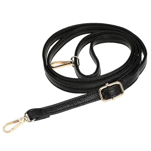 YBEATY Purse Strap Replacement Genuine Leather Strap Adjustable Crossbody Bag Strap Shoulder Extended Long Thin Black Handbags for Women Girl Handbags Purse Extender Chain Straps Crossbody