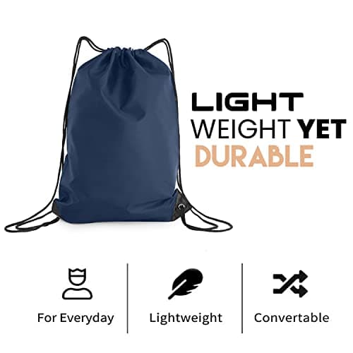 adam & eesa® Unisex Drawstring Gym Bags - Personalised Waterproof Sack with Carry Handles for Mens & Womens - Kids PE Swimming School Bag - Ideal for Beach, Holidays, Shopping, Yoga (7.5L Capacity) — view 4