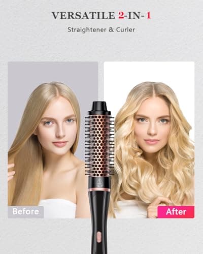 5 in 1 Curling Iron, Hair Curling Wand Set with Thermal Brush and 4 Interchangeable Ceramic Curling Wands (0.35'' -1.25'') Fast Heat Up Dual Voltage Hair Curler for Women All Hair Types and Travel Use — view 5