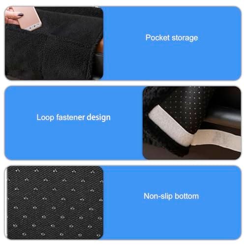 HIKENRI Neck Support Pillow,Ergonomic Pillow For Head And Neck Pillow Is Suitable For Recliners,Chair Pillow Features A Storage Pocket For Neck Relief,Cervical Spine Support,Anti-Slip Bottom(Black) — view 3
