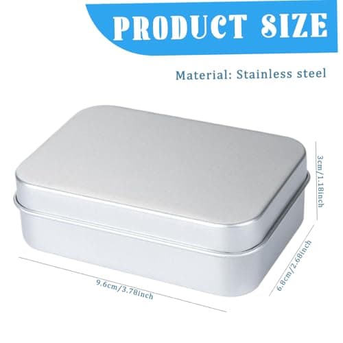 Dorccsi Stainless Steel Soap Container Travel Case Self Draining Soap Dish With Lid 3.8x2.7x1.2 Inch Rectangular Bar Soap Holder For Gym Travel Camping Bathroom — view 3
