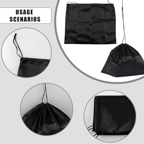 Wellrun 2pcs Dust Bags,Dustproof Drawstring Pouch,50x40cm Silk Cloth Dust Cover for Handbags,Shoulder Bags,Purses,Shoes,Luggage(Black) — view 3