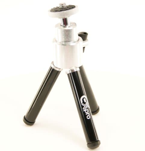 Ex-Pro Table-Top Mini Tripod, Aluminium Telescopic and compact - 3 Level - 15cm, 12.7cm & 10cm - Black & Silver — view 2