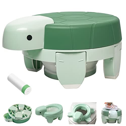 Ihaapsi 4-in-1 Foldable Toddler Travel Potty with Splash Guard