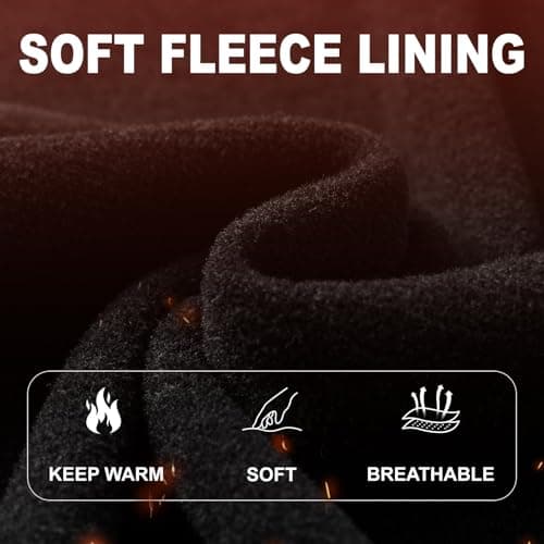 AMIYOYO Thermal Leggings Women with Pockets Black Fleece Lined Leggings — view 5