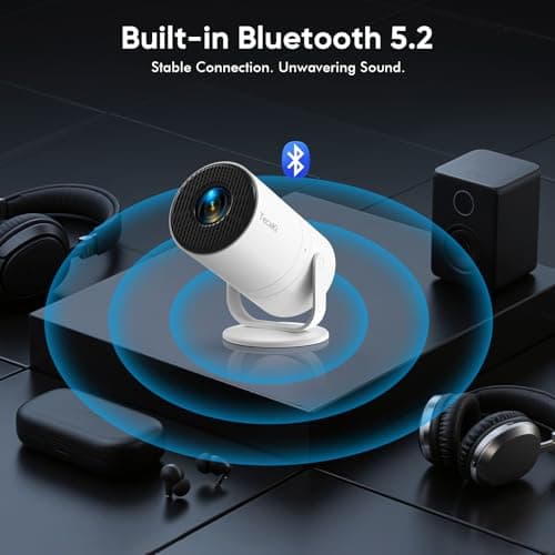 Tecaki Android 14 Mini Projector with Bluetooth 5.2 & WiFi 6 — view 4