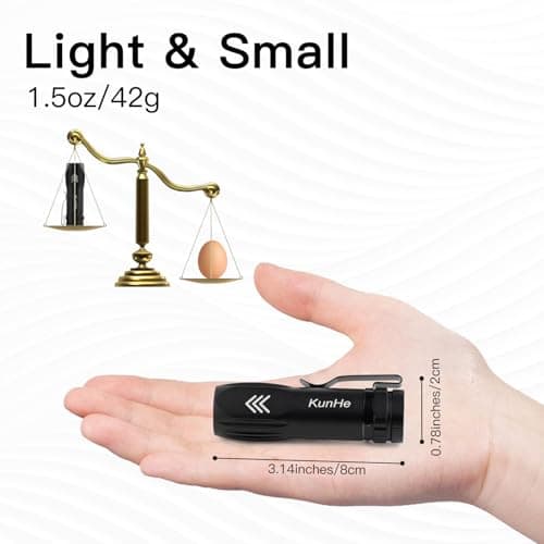 KunHe 10 Pack Small Rechargeable Torch Bulk USB-C Mini High Lumen Torch Clip-on Portable Pocket Flash Light for EDC Emergency Home Use — view 2