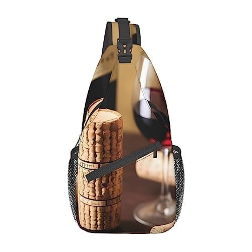 FRESQA Cartoon Owls Cute Chest Bag Diagonally Sling Backpack Men Women Travel By Multifunctional Outdoor Sports Daypack, Wine Cork, One Size