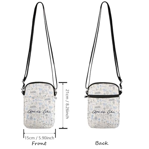 JTOUK Skiing Crossbody Bag Skiing Party Gift Winter Bachelorette Merch Skiing Social Club Gift (Ski CR EU) — view 4