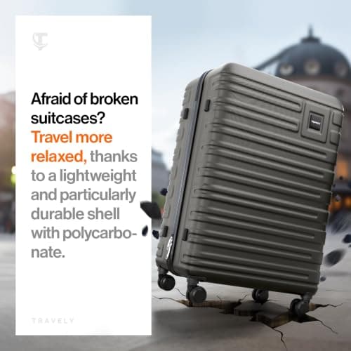 Polycarbonate XL Suitcase Large 77cm - 158cm Linear Dimensions - 20kg Suitcase Including TSA Lock, Hard Shell, Travel Case — view 2