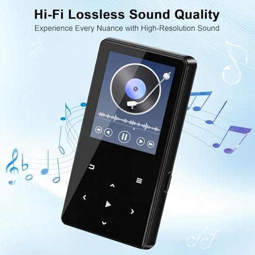 64GB MP3 Player with Bluetooth, Portable Music Player with Speaker, FM Radio, HiFi Audio, Mini Digital Audio Player with Headphones Included — view 2