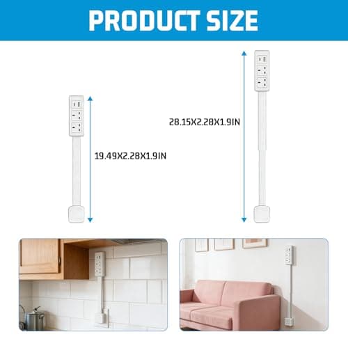 Extendable Rotating Outlet, Electrical Outlet Expander, Desk Extender — view 2