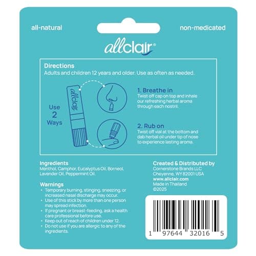 aler - Natural Relief for Nausea - Non-Medicated Non-Drowsy Drug-Free - Essential for Travel - Motion Sickness - Morning Sickness - Use Anytime - 2 Inhalers — view 2