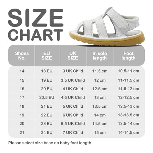 Cheerful Mario 0-3 Years Baby Boys Girls Sandals Toddler First Walking Shoes Summer Closed Toe Soft Sole White 3.5 UK Child — view 5