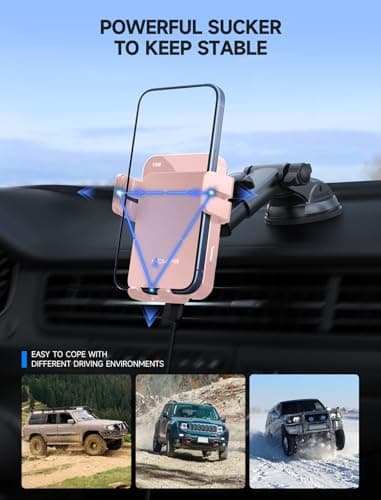 MOKPR Car Phone Holder Wireless Charger, 15W Wireless Car Charger — view 6