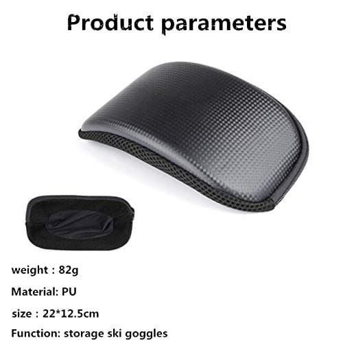 SZMYLED Portable Ski Snow Goggle Protector Case (Without Goggles) Glasses Eyewear Box Zipper Hard Case black — view 5
