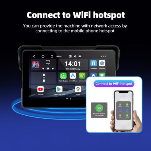Qzonnect 7" Android 13 Motorcycle Sat Nav, Wireless CarPlay Auto TPMS — view 6