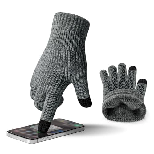 ineepor Alpaca Wool Winter Thermal Gloves for Men Womens Touch Screen Grip