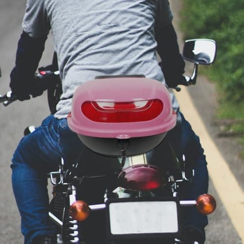 Artibetter Pink PP Motorcycle Top Box with Backrest for Women Travel — view 4