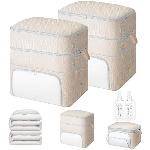 DIMJ Compression Duvet Storage Bags - 260L Self Compress Bedding Box