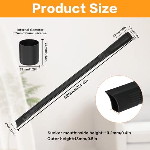 Newoutset 62cm Flexible Crevice Tool for Hoover, 35/32mm — view 2