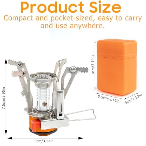 ASSRECT Camping Gas Stove 3000W, Portable Windproof Burner for Backpacking — view 2