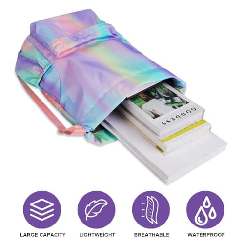 flintronic Drawstring Backpack, Waterproof Swimming Bag, Large Swimming Bags for Kids, Sports Backpacks Unisex for School Gym Beach Holidays Travel — view 5
