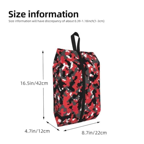 Camo Print Waterproof Shoe Bag Travel Bag with Carry Strap Storage Bag Versatile Cosmetic Bag-2pcs — view 3