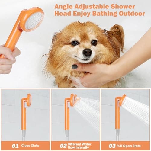 Cosy Life Portable Shower for Camping, Rechargeable Camping Shower Pump with 5 Gallons Collapsible Bucket & LED Light, Electric Outdoor Camp Shower Portable Shower Pump Camping Hiking (5.9ft Hose) — view 3