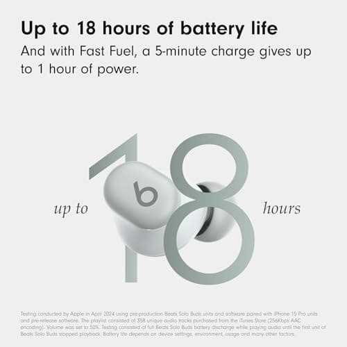 Beats Solo Buds — Wireless Bluetooth Earbuds | 18 Hours of Battery Life | Apple & Android Compatibility | Built-in Microphone - Storm Grey — view 5