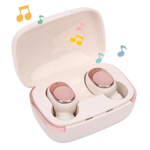 Cocoarm Bluetooth Earbuds, ABS True Wireless Earbuds Bluetooth 5.6 with Noise Reduction, Auto Pairing, 10m Range, 3H Call Time for Music Calls Travel Workout (Cream White) — view 5